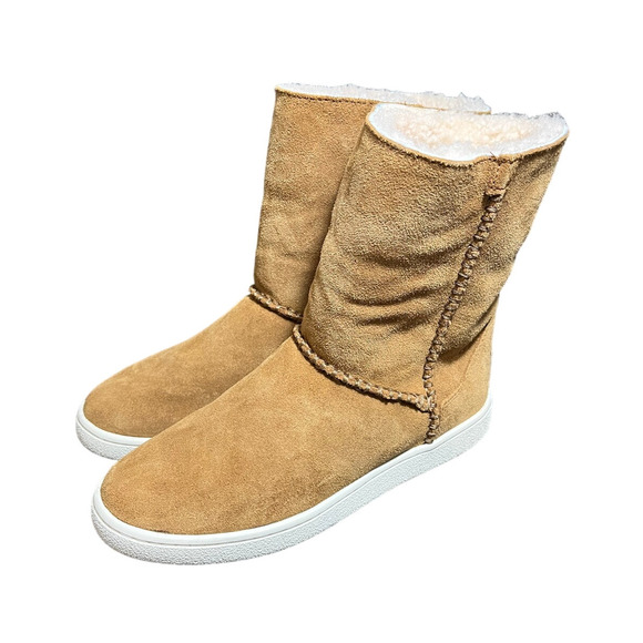 Ugg Mika Women’s Size‎ 6 Chestnut Suede Fold Down Warm Shearling Sneaker Boots - Picture 1 of 7